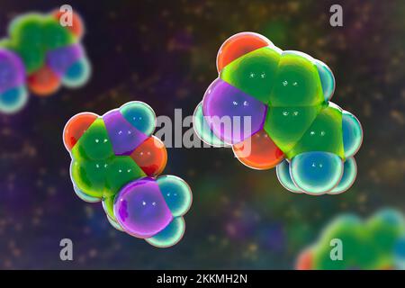 Muscimol molecule, illustration Stock Photo