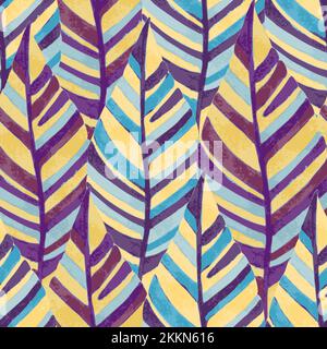 Vector abstract background with leaf pattern. Watercolor hand drawn texture with organic botanical shapes and motifs.  Stock Vector