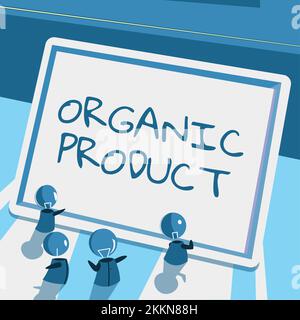 Text sign showing Organic Product. Business overview made from materials produced by organic agriculture Stock Photo