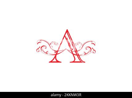 A Letter Flower vector  Logo design template Stock Vector