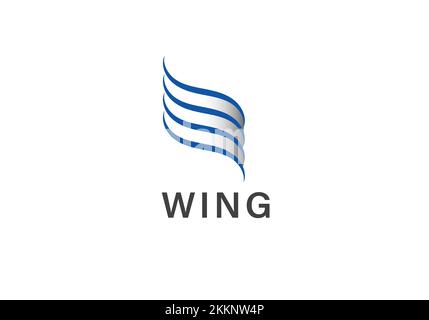 Wings Logo abstract design vector template Wings Logo. Aircraft Wings Logo icon Stock Vector