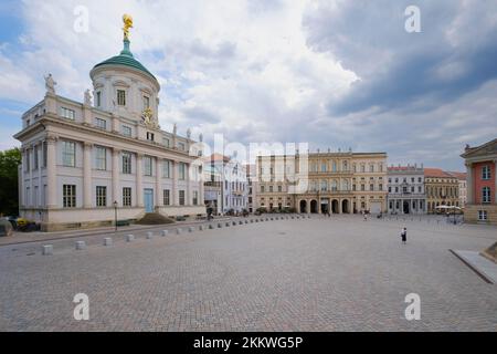 Old Town Hall and Museum Barberini at Alter Markt, Potsdam, Brandenburg, Germany, Europe Stock Photo