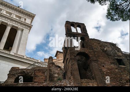 Rome, Italy - October 22, 2022: The Insula dell'Ara Coeli. Insula on Capitoline Hill. Rome, Italy Stock Photo