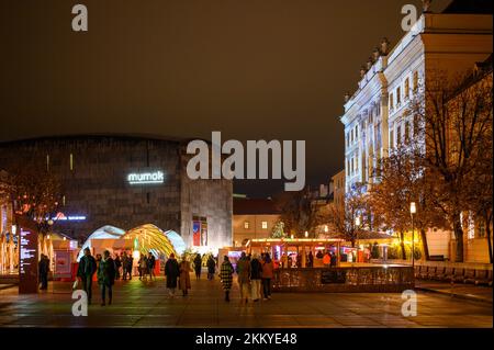 vienna, austria, 24 nov 2022, advent markte in area museumsquartier Stock Photo