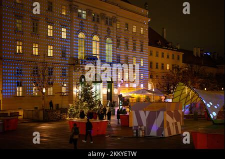 vienna, austria, 24 nov 2022, advent markte in area museumsquartier Stock Photo