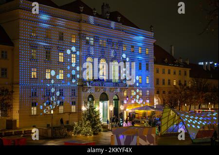 vienna, austria, 24 nov 2022, advent markte in area museumsquartier Stock Photo