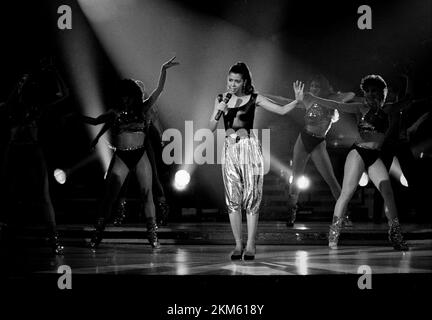 **FILE PHOTO** Irene Cara Has Passed Away at 63. Irene Cara performs on Solid Gold in 1984 Credit: Ron Wolfson/MediaPunch Stock Photo