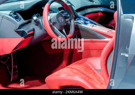 Acura Steering Wheel and Interior Stock Photo