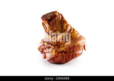 Smoked pork bavarian knee isolated on white background. Stock Photo