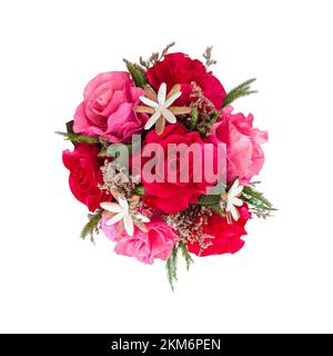 Artificial flowers isolated on white background Stock Photo