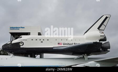 Independence Space ship at Space Center Houston - HOUSTON, UNITED STATES - NOVEMBER 04, 2022 Stock Photo
