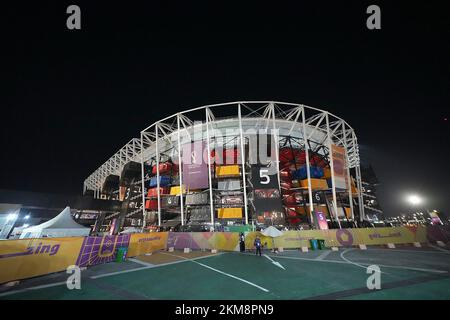 Doha, Qatar. 26th Nov, 2022. November 26th, 2022, Stadium 974, Doha, QAT, World Cup FIFA 2022, Group D, France vs Denmark, in the picture exterior view of Stadium 974. Credit: dpa picture alliance/Alamy Live News Stock Photo