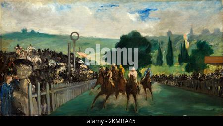 The Races at Longchamp.  Édouard Manet.  1866. Stock Photo