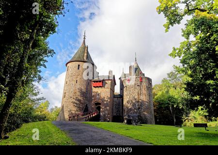 Castell Coch or Castle Coch - The Red Castle, Tongwynlais, Cardiff, Wales, United Kingdom, Europe - 15th of October 2022 Stock Photo