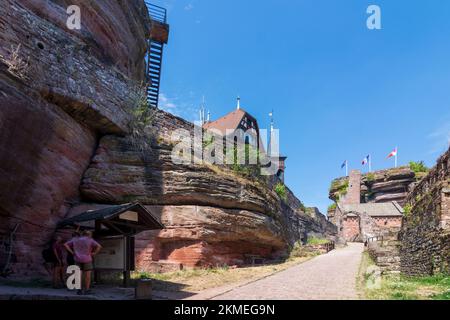 Vosges (Vogesen) Mountains: Hohbarr Castle (Chateau du Haut-Barr) in Alsace (Elsass), Bas-Rhin (Unterelsass), France Stock Photo