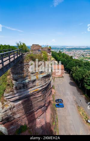 Vosges (Vogesen) Mountains: Hohbarr Castle (Chateau du Haut-Barr) in Alsace (Elsass), Bas-Rhin (Unterelsass), France Stock Photo