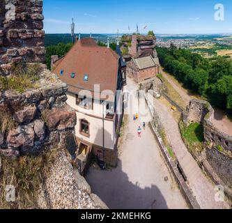 Vosges (Vogesen) Mountains: Hohbarr Castle (Chateau du Haut-Barr) in Alsace (Elsass), Bas-Rhin (Unterelsass), France Stock Photo