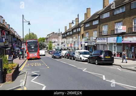 The Broadway street in Elm Park, Hornchurch, London Borough of Havering, England United Kingdom UK Stock Photo