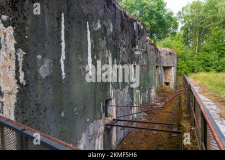 Siersthal (Sierstal, Siirschel): Ouvrage Simserhof is a gros ouvrage of the Maginot Line, block 6 in Lorraine (Lothringen), Moselle (Mosel), France Stock Photo