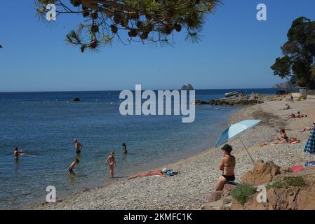 La Verne beach La Seyne sur Mer f 83 Stock Photo