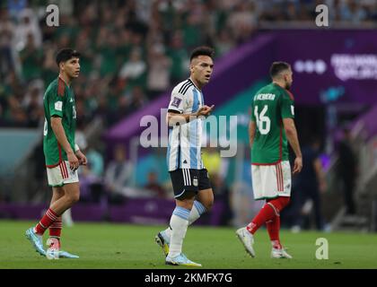 Lusail Iconic Stadium, Lusail, Qatar. 26th Nov, 2022. FIFA World Cup Football, Argentina versus Mexico; Lautaro Martinez of Argentina Credit: Action Plus Sports/Alamy Live News Stock Photo