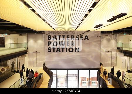The entrance of the reopened Battersea Power Station, in SW London, UK Stock Photo