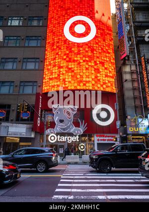 Times Square Target Storefront on West 42nd Street,  NYC, USA  2022 Stock Photo