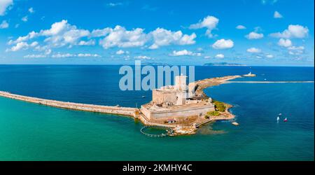 Medieval Colombian castle also called Sea Castle Stock Photo