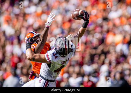 Clemson, SC, USA. 26th Nov, 2022. during the first half of the NCAA Football match up at Memorial Stadium in Clemson, SC. (Scott Kinser/CSM). Credit: csm/Alamy Live News Stock Photo