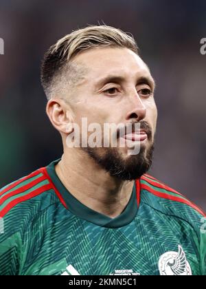 LUSAIL CITY - Hector Herrera of Mexico during the FIFA World Cup Qatar 2022 group C match between Argentina and Mexico at Lusail Stadium on November 26, 2022 in Lusail City, Qatar. AP | Dutch Height | MAURICE OF STONE Stock Photo