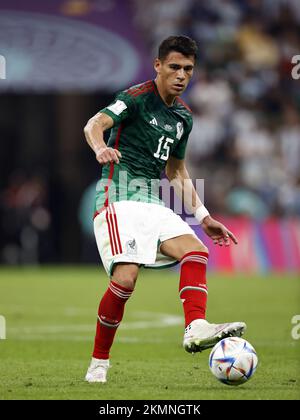 LUSAIL CITY - Erick Gutierrez of Mexico during the FIFA World Cup Qatar 2022 group C match between Argentina and Mexico at Lusail Stadium on November 26, 2022 in Lusail City, Qatar. AP | Dutch Height | MAURICE OF STONE Stock Photo