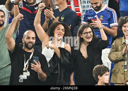 Fayza Lamari, Mother's of Kylian Mbappe attends France v Danemark match of the Fifa World Cup Qatar 2022 at Stadium 974 in Doha, Qatar on November 26, 2022. Photo by Laurent Zabulon/ABACAPRESS.COM Stock Photo