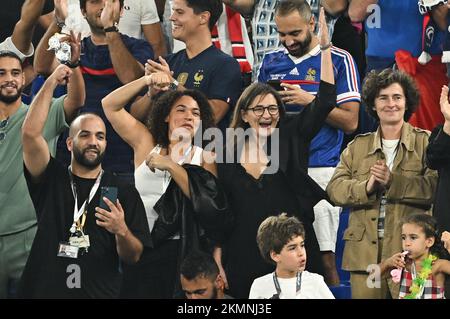 Fayza Lamari, Mother's of Kylian Mbappe attends France v Danemark match of the Fifa World Cup Qatar 2022 at Stadium 974 in Doha, Qatar on November 26, 2022. Photo by Laurent Zabulon/ABACAPRESS.COM Stock Photo