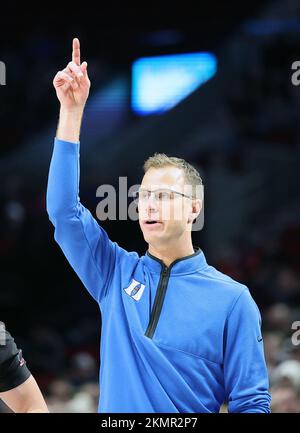 Duke head coach Jon Scheyer looks on during an NCAA college basketball game  against Miami on Saturday, Jan. 21, 2023, in Durham, N.C. (AP Photo/Jacob  Kupferman Stock Photo - Alamy