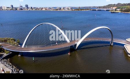 Elizabeth Quay Bridge, Perth, WA, Australia Stock Photo