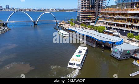 Ferry Elizabeth Quay, Elizabeth Quay, Perth, WA, Australia Stock Photo