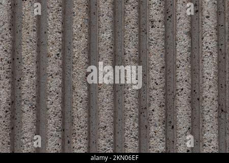 Grey textured striped stone wall background, full frame Stock Photo