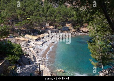 Platja de sa Calobra, Sa Calobra, Serra de Tramuntana, Majorca, Balearic Islands, Spain, Majorca, Balearic Islands, Spain, Europe Stock Photo