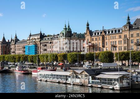 Östermalm district waterfront in Stockholm, Sweden Stock Photo