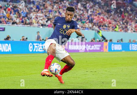 Kingsley Coman (20) of France during the FIFA World Cup 2022, Group D football match between France and Denmark on November 26, 2022 at Stadium 974 in Doha, Qatar - Photo: Nigel Keene/DPPI/LiveMedia Stock Photo