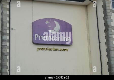 Premier Inn Hotel in Bridgend, Wales, United Kingdom. Stock Photo
