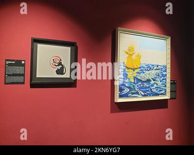 'Rubber Duck' - Ausstellung Banksy im Technikum in Mülheim-Ruhr Stock Photo