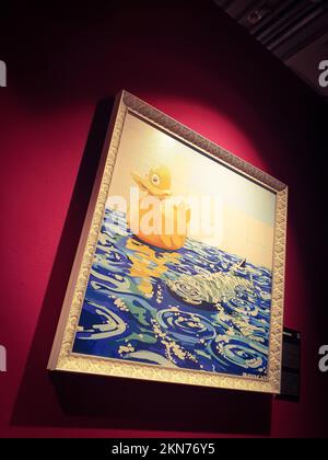 'Rubber Duck' - Ausstellung Banksy im Technikum in Mülheim-Ruhr Stock Photo