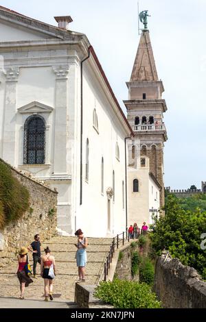 St Georges Parish Church Piran old town Slovenia Stock Photo - Alamy