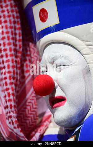 Al Rayyan, Katar. 27th Nov, 2022. Fan JapanAl Rayyan, 27.11.2022, FIFA Fussball WM 2022 in Katar, Gruppenphase, Japan - Costa Rica/ PRESSINPHOTO/Sipa USA Credit: Sipa USA/Alamy Live News Stock Photo