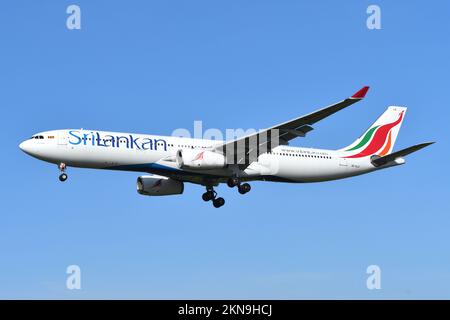 Chiba Prefecture, Japan - May 18, 2019: SriLankan Airlines Airbus A330-300 (4R-ALQ) passenger plane. Stock Photo