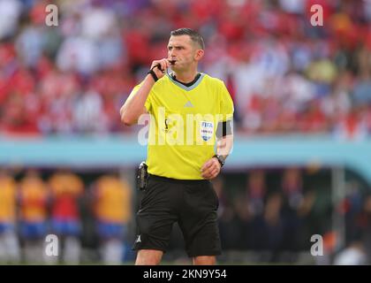 Al Rayyan, Qatar. 27th Nov 2022. 27th November 2022; Ahmed bin Ali Stadium, Al Rayyan, Qatar; FIFA World Cup Football, Japan  versus Costa Rica; Referee Michael Oliver Credit: Action Plus Sports Images/Alamy Live News Stock Photo