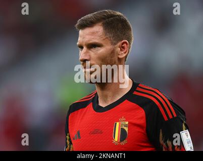 Doha, Qatar, 27th November 2022. Jan Vertonghen of Belgium during the FIFA World Cup 2022 match at Al Thumama Stadium, Doha. Picture credit should read: David Klein / Sportimage Stock Photo