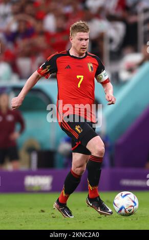 Doha, Qatar. 27th Nov, 2022. Kevin De Bruyne of Belgium in an action during the FIFA World Cup 2022 match at Al Thumama Stadium, Doha. Picture credit should read: David Klein/Sportimage Credit: Sportimage/Alamy Live News Stock Photo