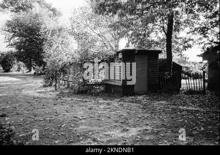 Chicken hutch, Medstead, Hampshire, England, United Kingdom. Stock Photo